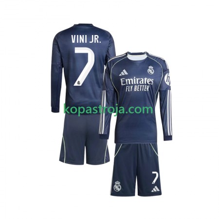 Billiga Fotbollströjor Real Madrid Vinicius Junior 7 Barn Borta tröja 2025/26 Långärmad